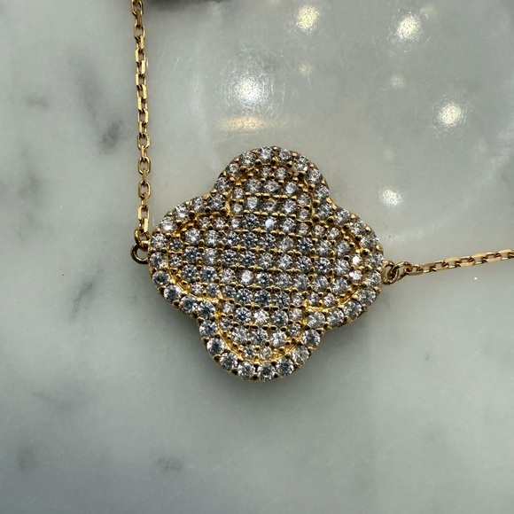 NWT Rachel Zoe 18K Gold Plated Rhinestone and Sterling Silver 925 Bracelet - Picture 5 of 7